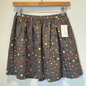 Eric + Lani Geometric Print Skater Skirt Juniors 3 New W/tag S1